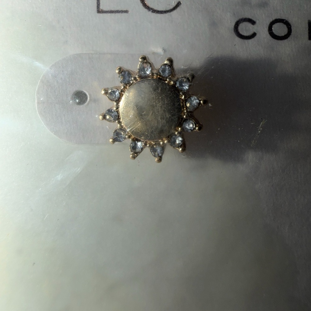 LC Lauren Conrad Gold and Silver Sunburst earrings